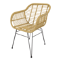 Tuinstoelen Moda nature, wicker, lengte 56 cm, breedte 65 cm, hoogte 82 cm.