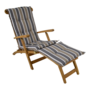 Tuinkussen deckchair streep grijs/bruin